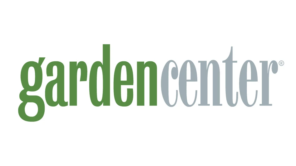 A logo with green and gray text on a white background reads Garden Center.